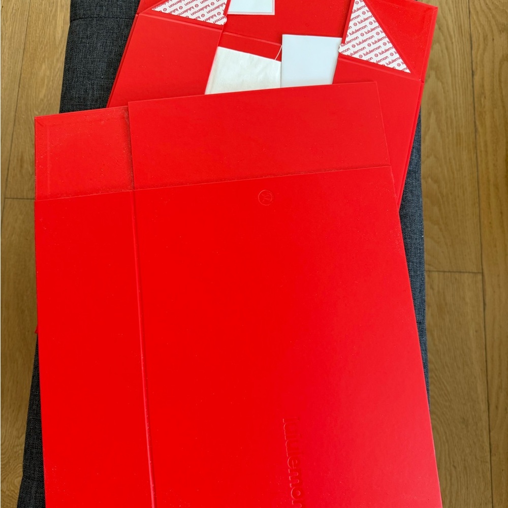 Lululemon Bright Red gift box